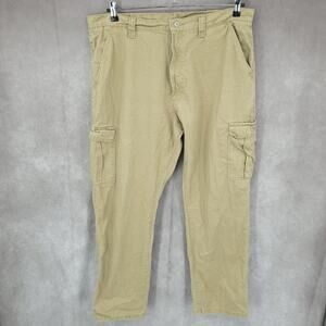 Wrangler Cargo‎ Pants Mens 40x30 70LEWGR Straight Leg Tan Hiking Pockets Utility